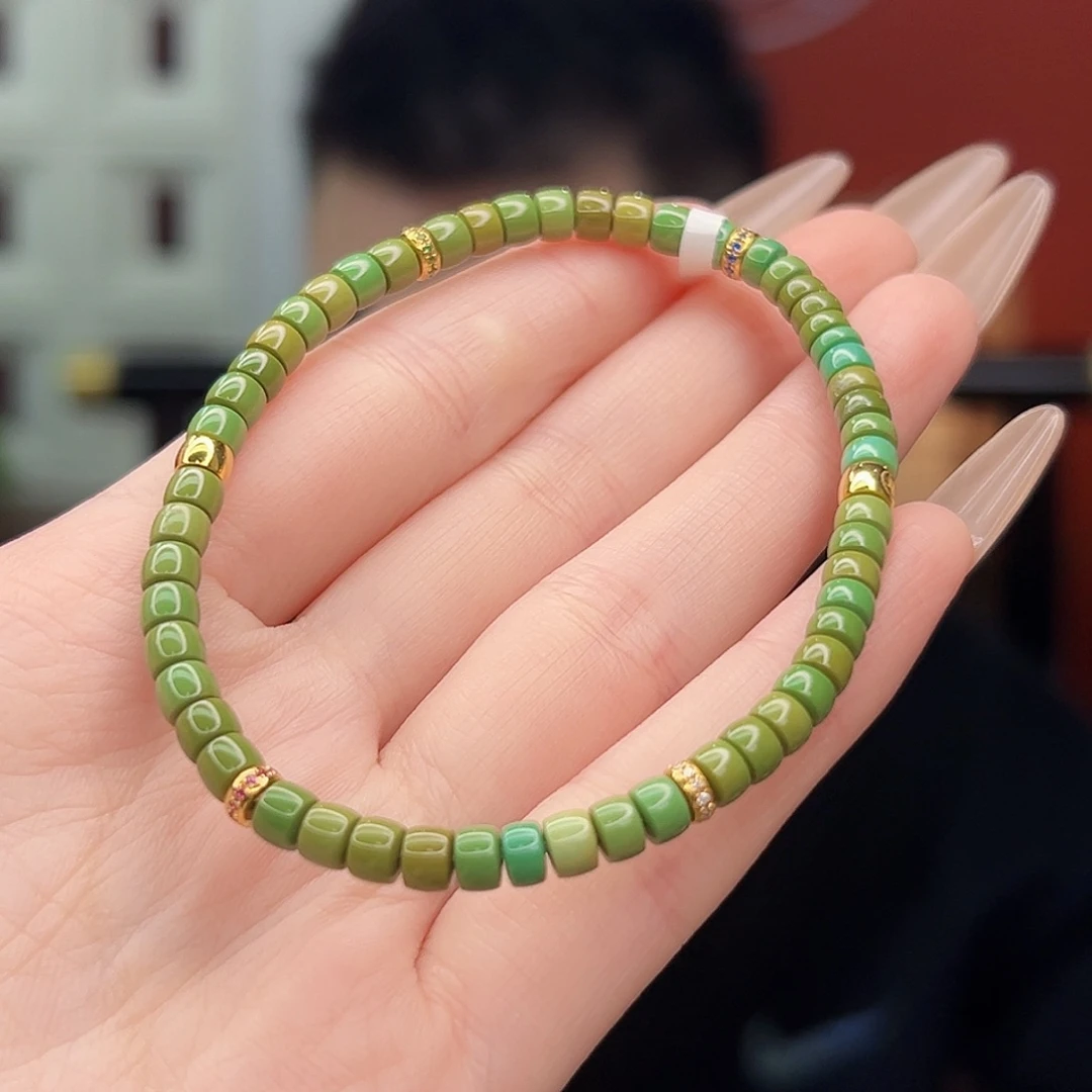 M***J绿松石18K金镶嵌珠宝奇石