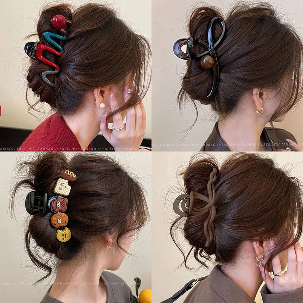 新款波浪珍珠头发抓夹大号鲨鱼夹发夹女2025高级感夹子秋冬发饰