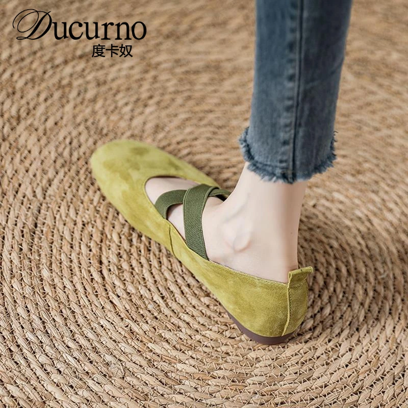 交叉带玛丽珍休闲鞋真皮软底单鞋小皮鞋女鞋