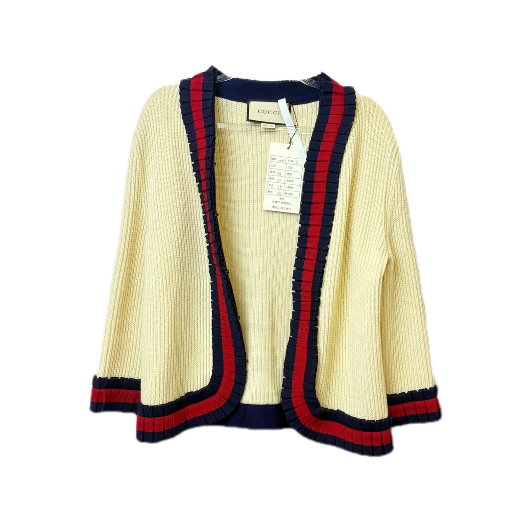 99新 GUCCI/古驰 02053 经典无扣针织开衫 s码