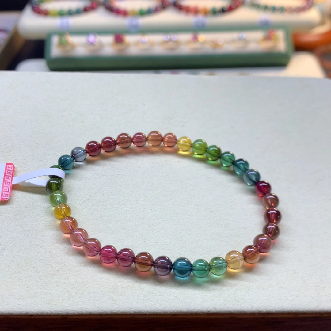 手串未镶嵌碧玺浓郁彩虹5.5mm