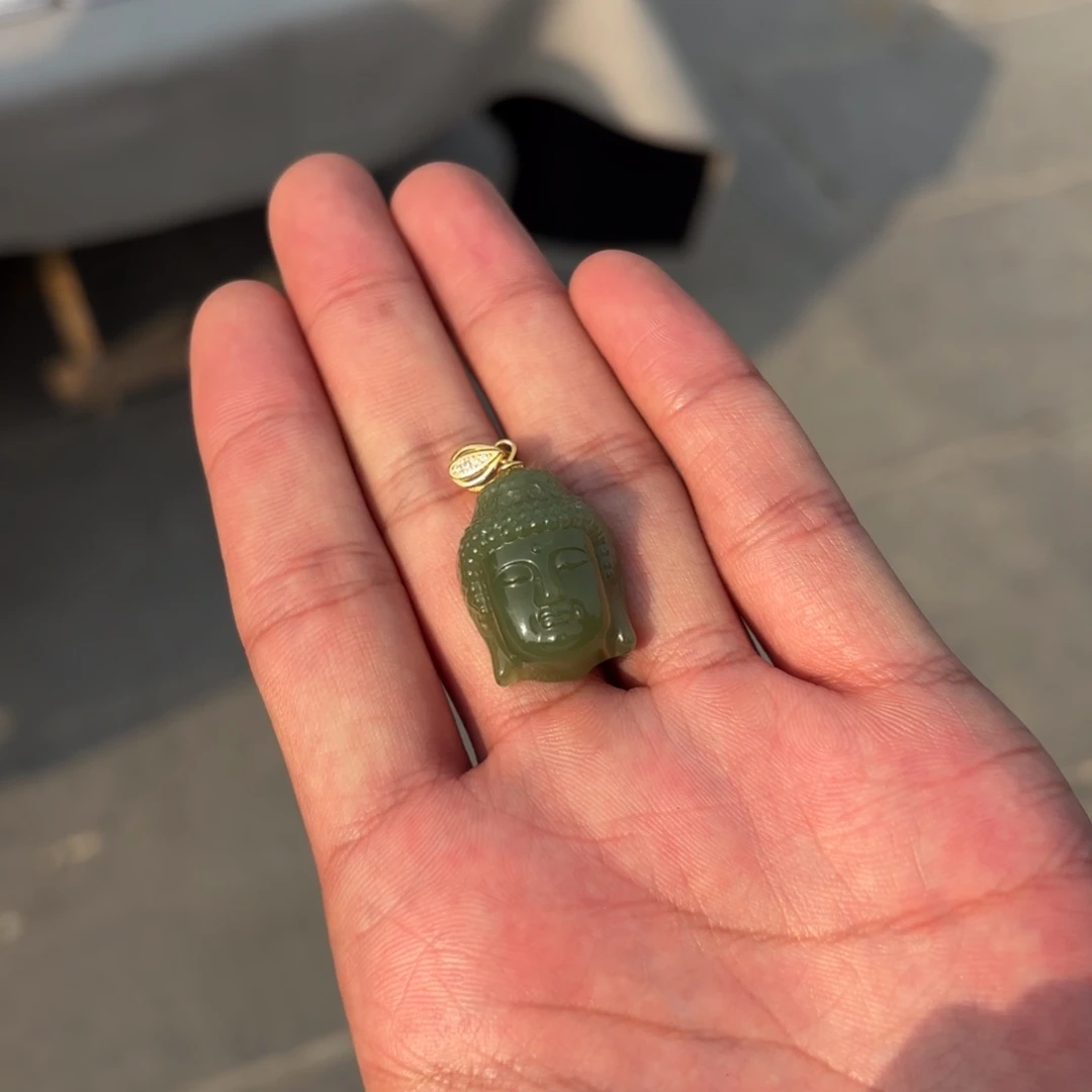 和田玉颈饰银S925镶嵌