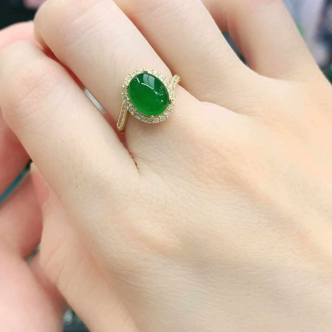 银S925镶嵌戒指玛瑙/玉髓