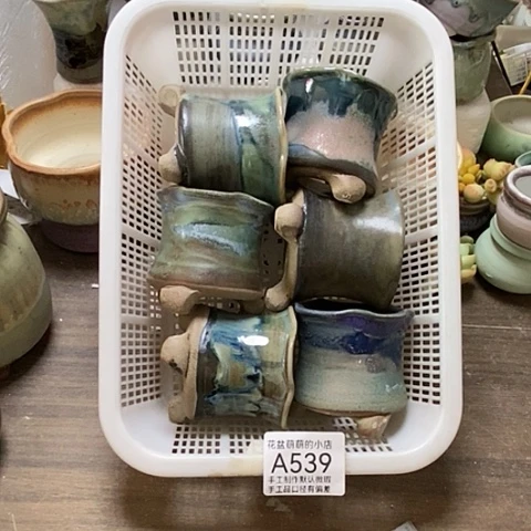 紫砂花盆539微瑕品口径5.5左右