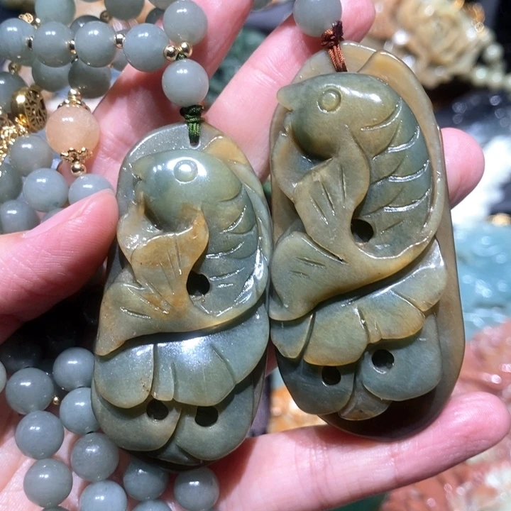 岫玉未镶嵌毛衣链