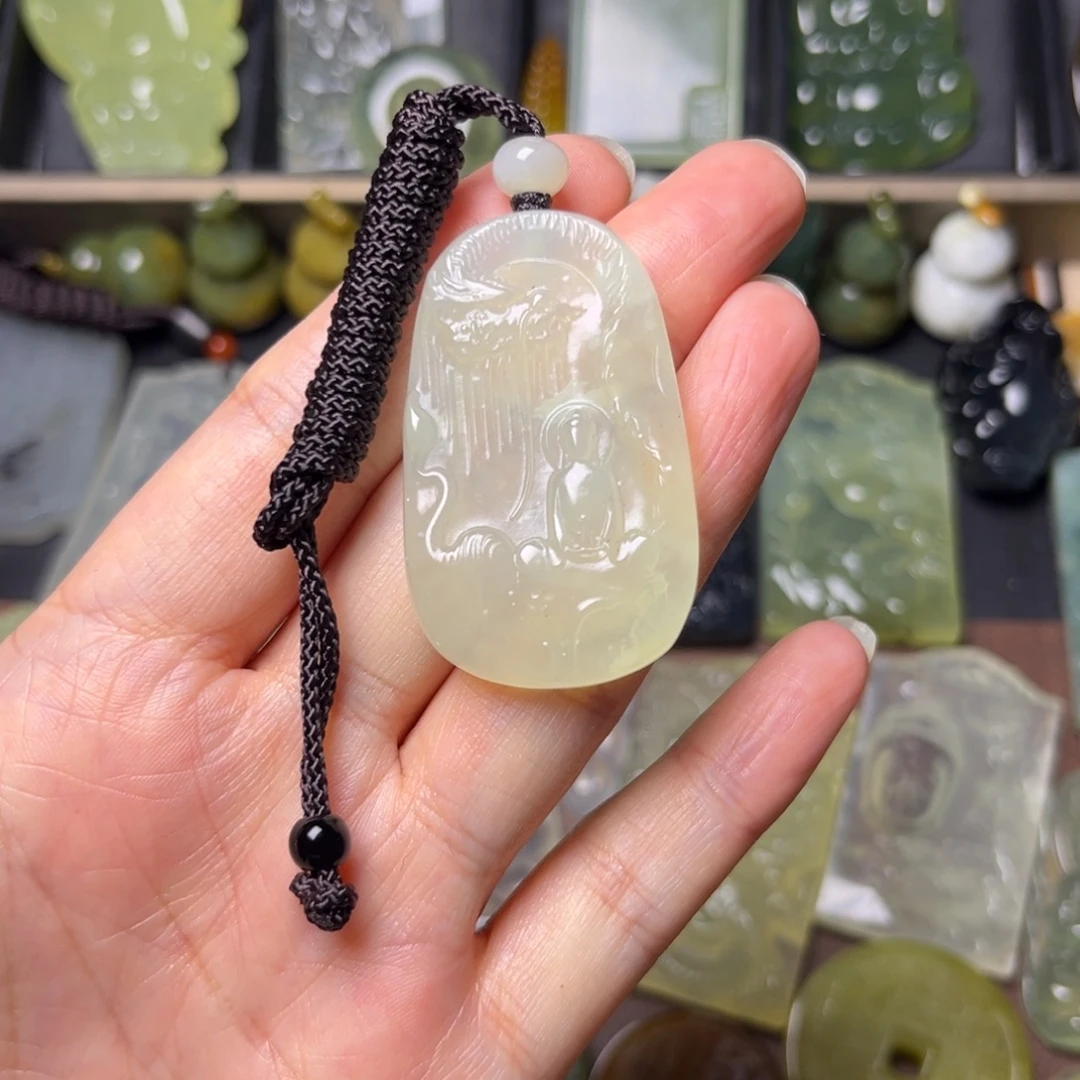 蛇纹石玉未镶嵌吊坠(不含链)