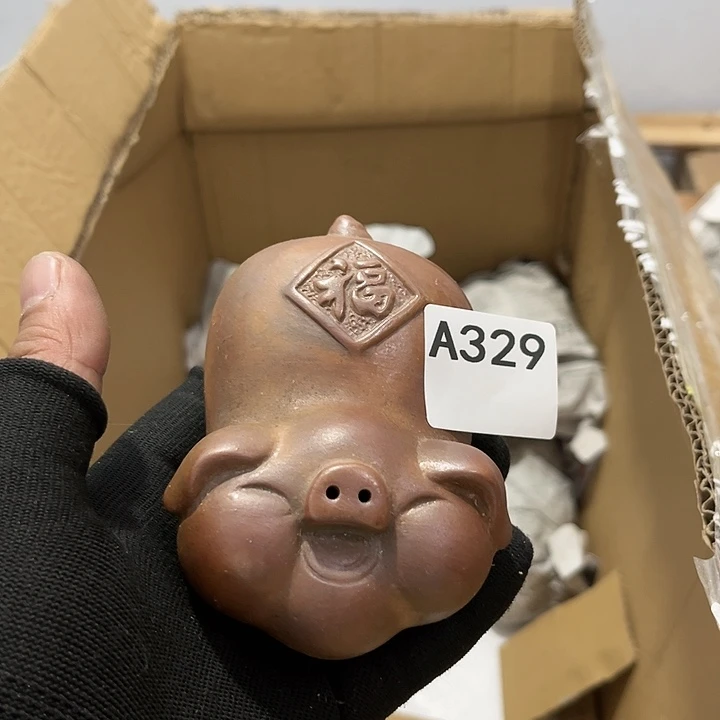 瓷片茶摆件工艺品摆件666