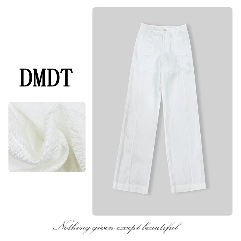 【DMDT服饰】新品 “闪耀自我”高腰显腿长简约女休闲裤87203