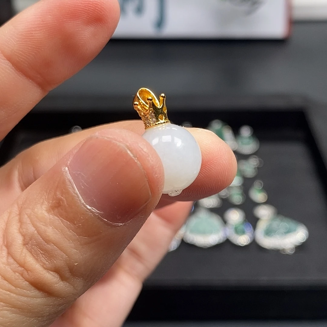 翡翠银S925镶嵌吊坠(不含链)