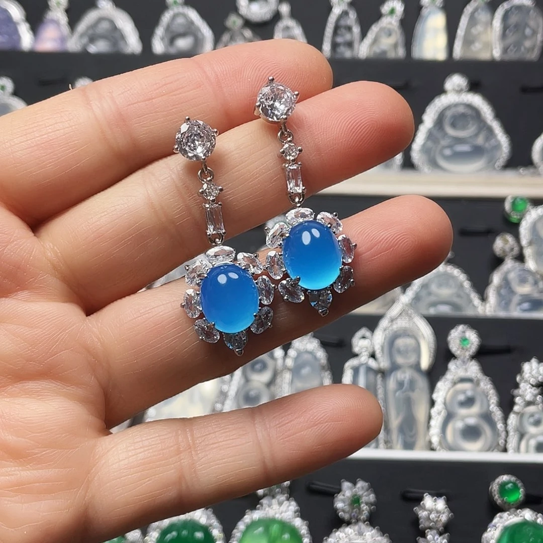 玛瑙/玉髓耳钉合金