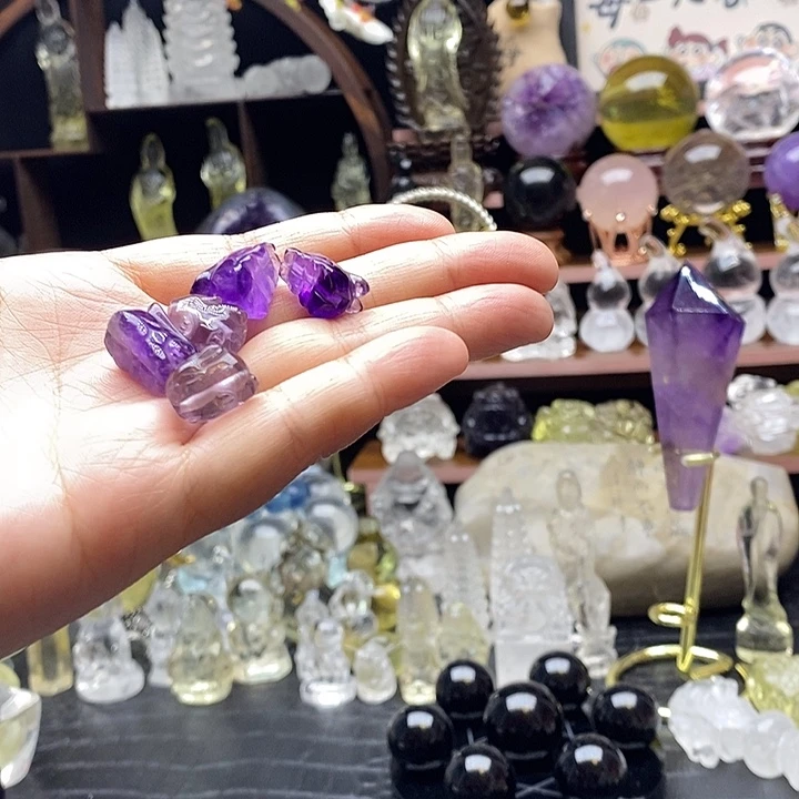 珠宝半成品银S925镶嵌紫晶
