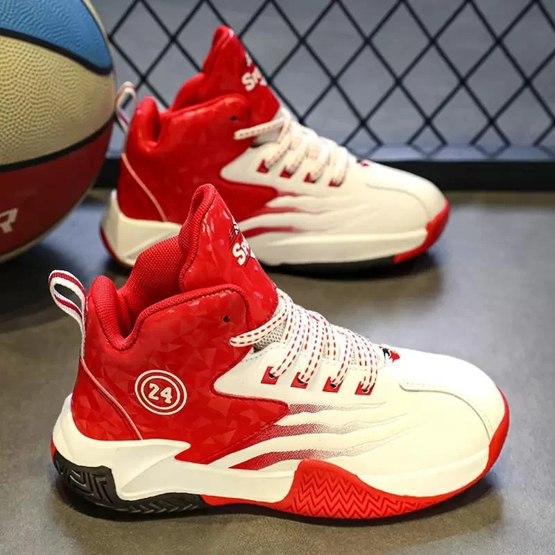 2188男孩运动鞋中大童学生鞋子旋转纽扣儿童篮球鞋2025秋冬新款男