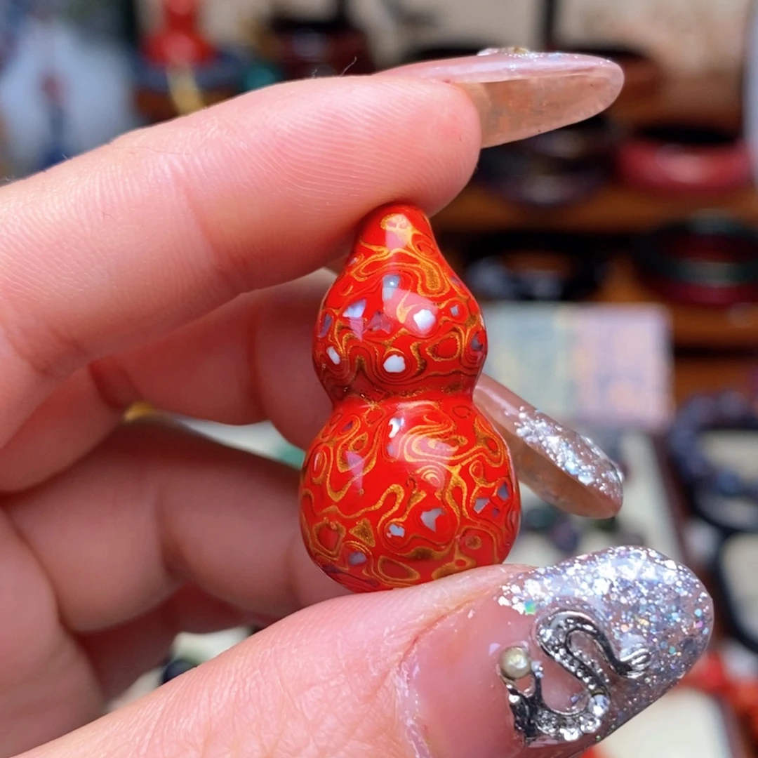 大漆葫芦犀皮纹精品单个