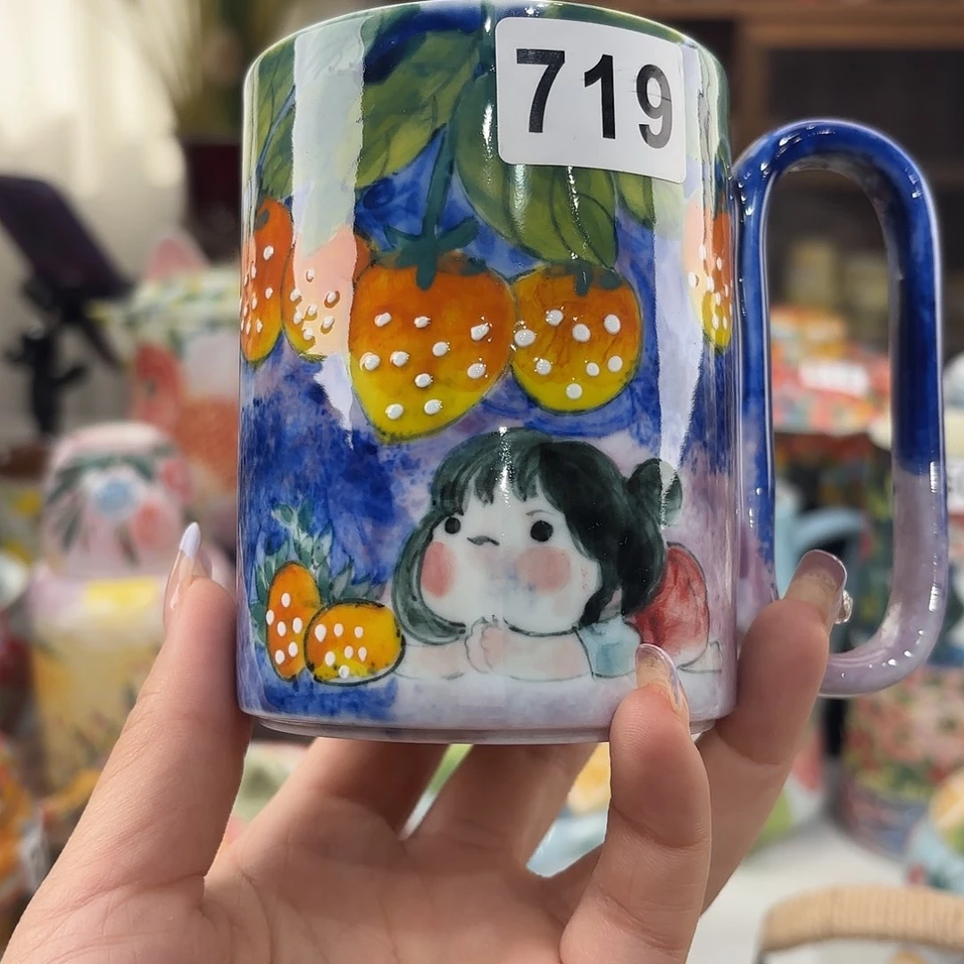 瓷片景德镇手绘高温釉下彩陶瓷茶具