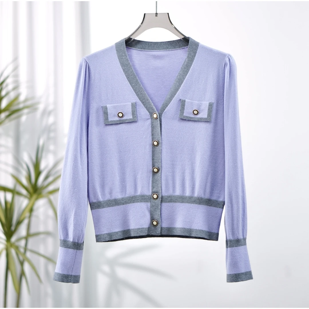 朗S系列  F320 女装秋时尚针织开衫石楠花紫8Q523M320