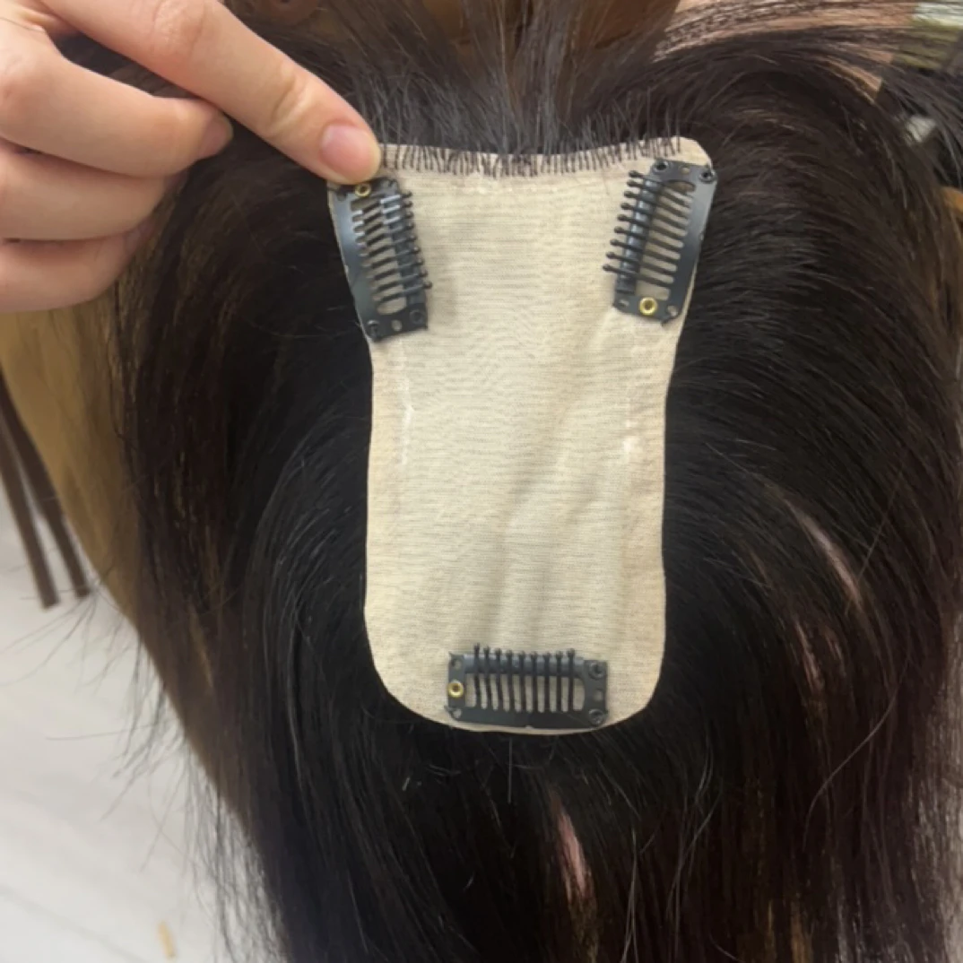 饭 孤品 假发无痕全真发补发片遮白发增发量
