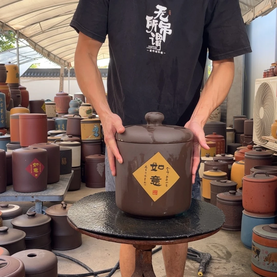 紫砂茶叶罐8饼茶叶罐