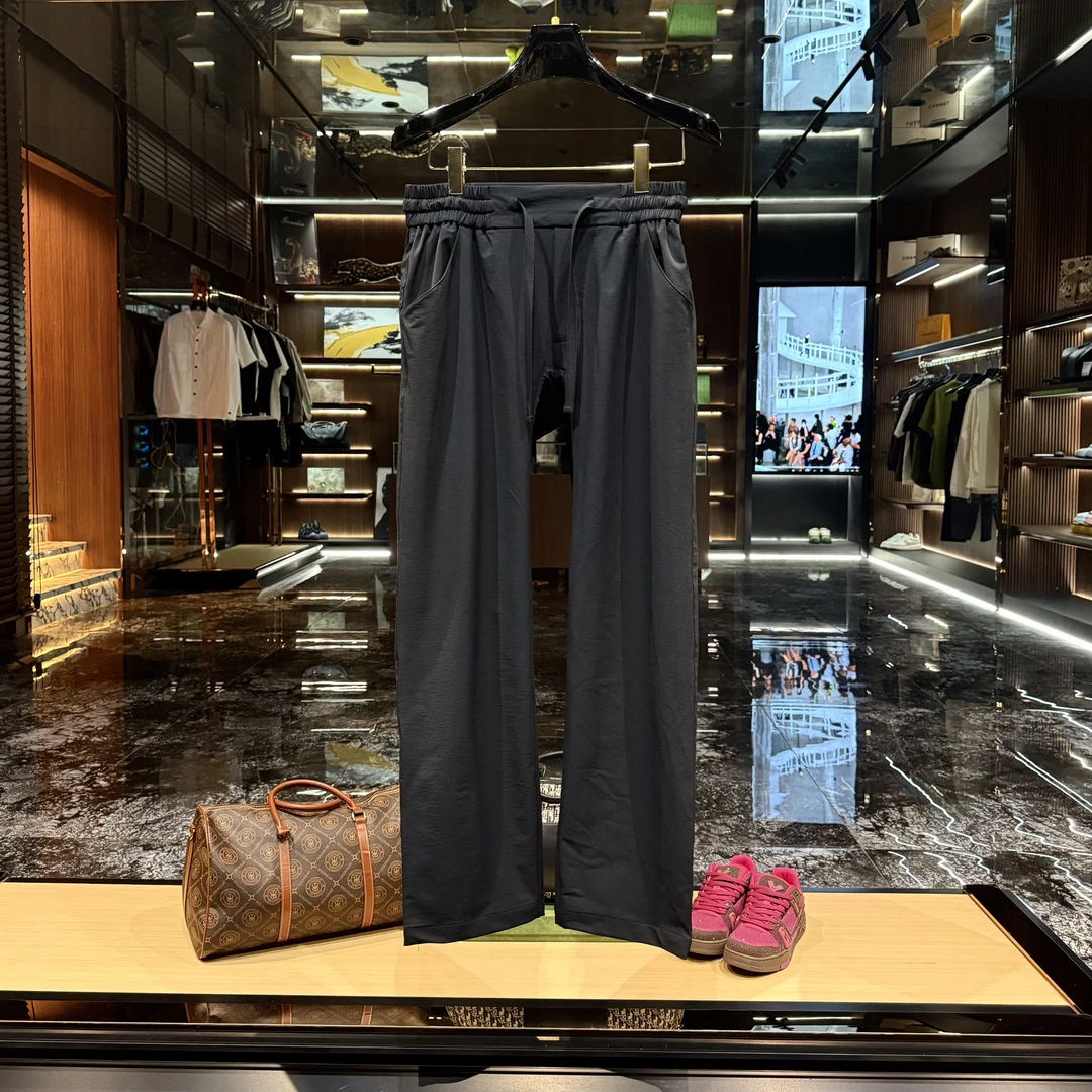 「H9887」“老钱风百搭卫裤” 极简高级黑休闲潮款软壳中弹力休闲裤