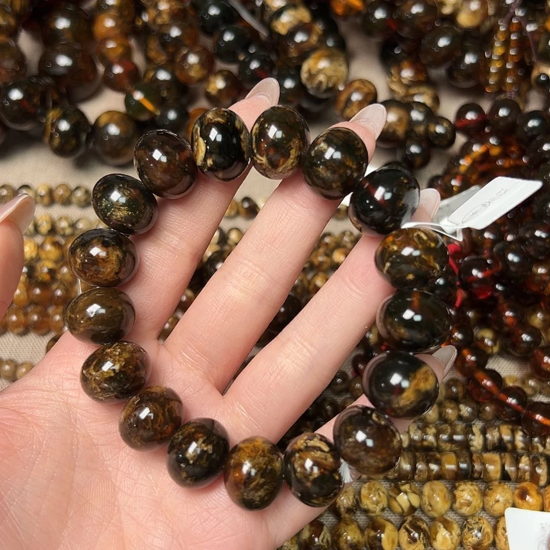 未镶嵌琥珀手链常*抚顺琥珀