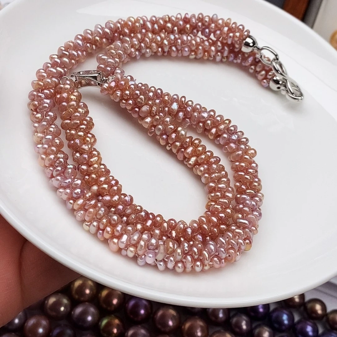 颈饰合金淡水珍珠