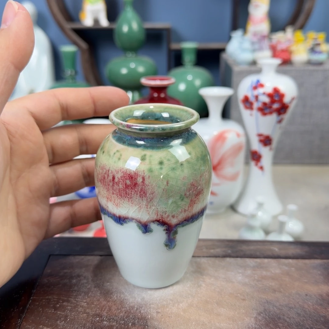 陶瓷手工小花器摆件