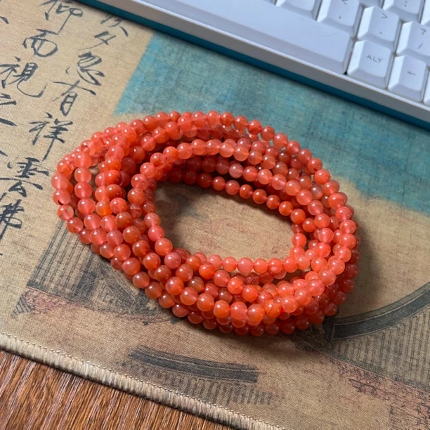 5mm+天然南红多圈手链项链/多样性发一件