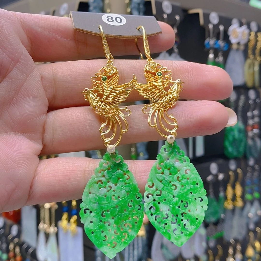 未镶嵌翡翠耳饰翡翠