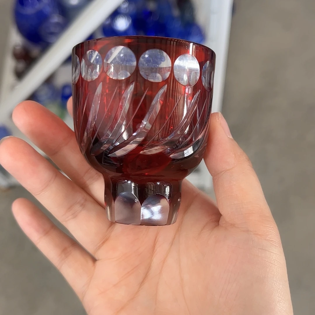 水晶玻璃高脚款微瑕一个