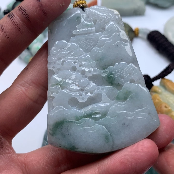 颈饰未镶嵌翡翠保真天然a货翡翠