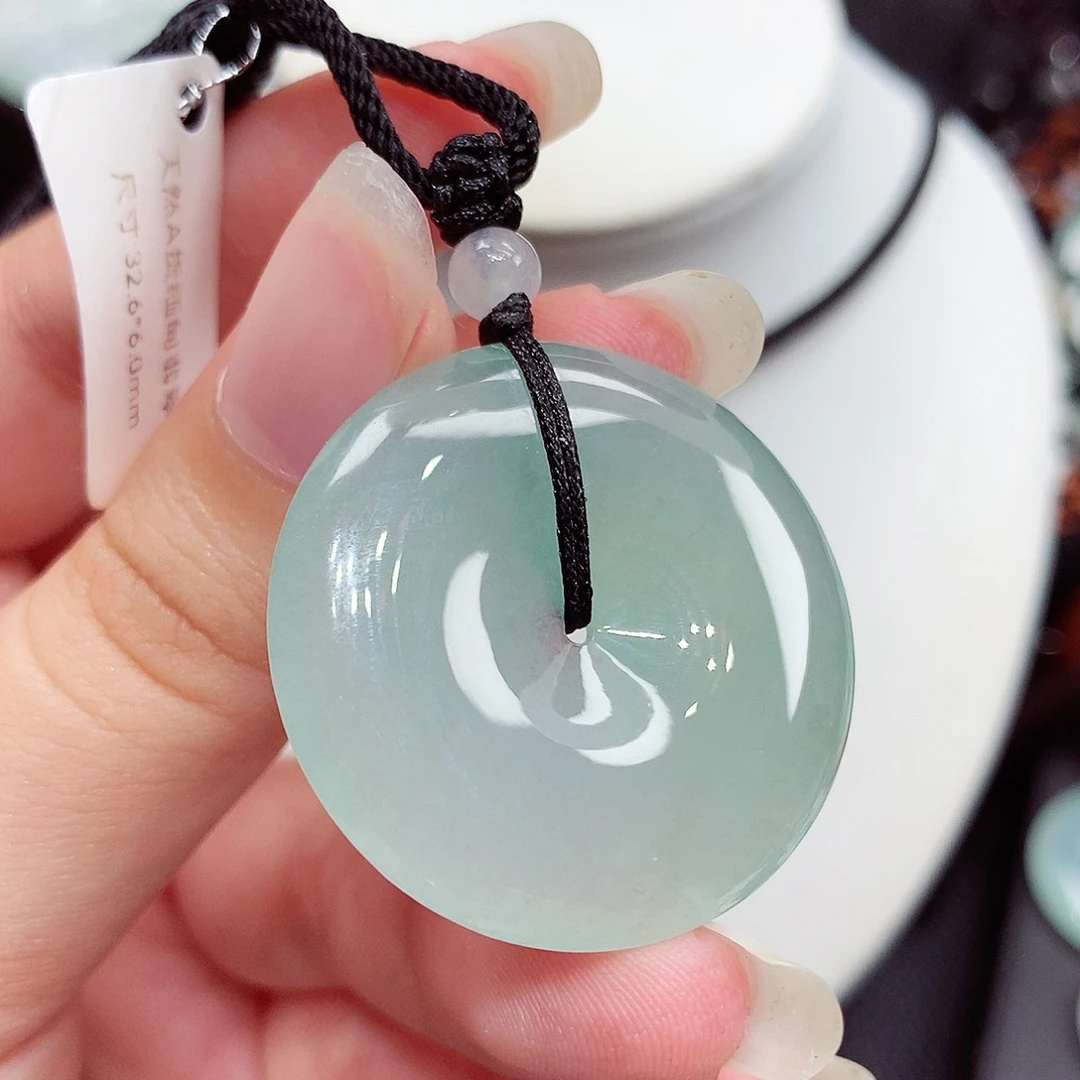 翡翠未镶嵌颈饰翡翠23，32.6/6
