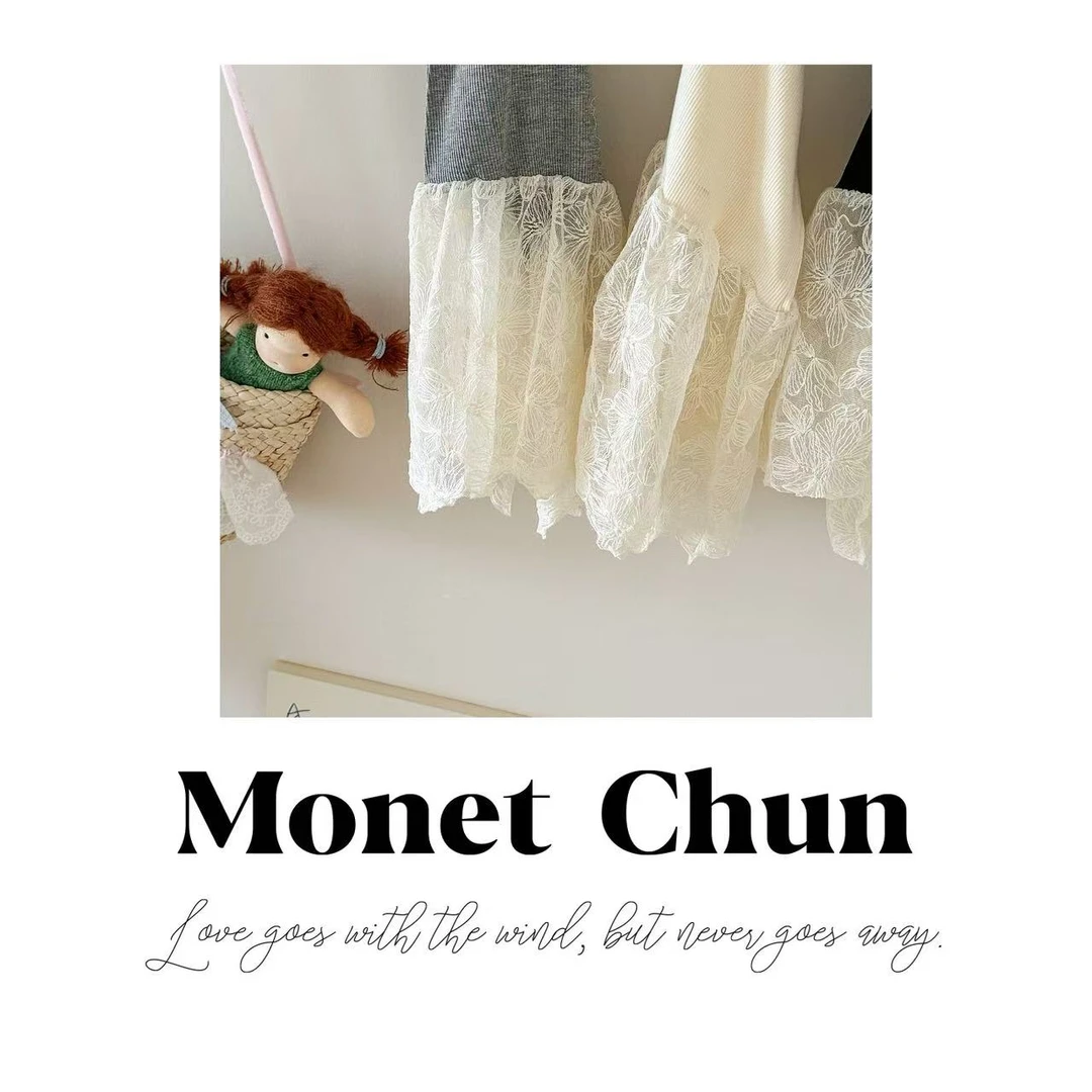 Monet Chun-2025年新品韩版洋气拼接蕾丝女童吊带裙 85101