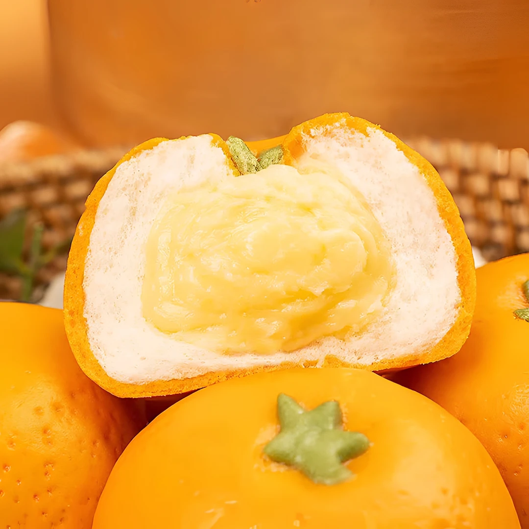 【大桔大利】广式桔子包儿童营养早餐果酱传统广府早茶点心 35克/个