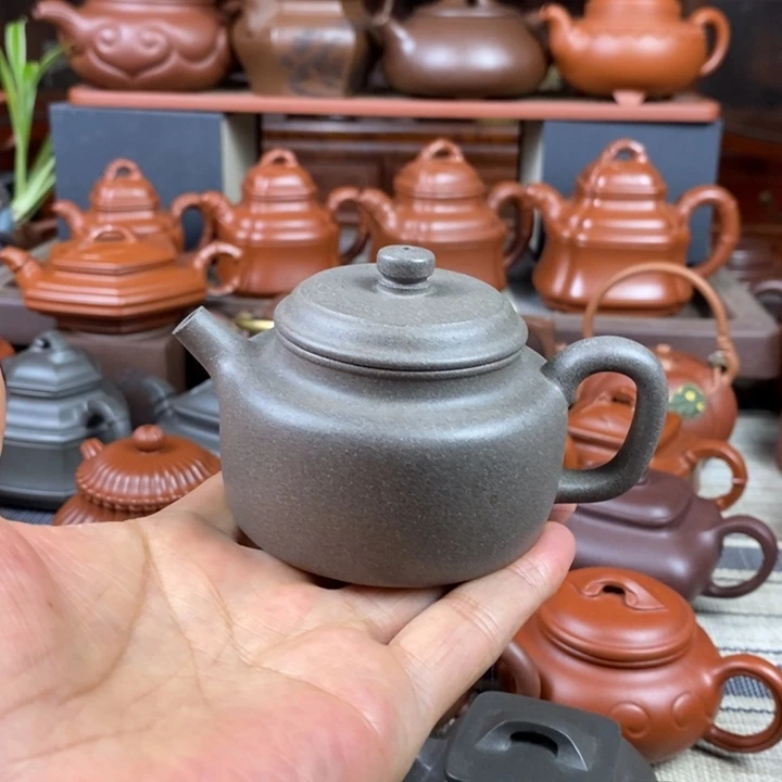 紫砂茶壶德钟130cc原矿青灰段特价