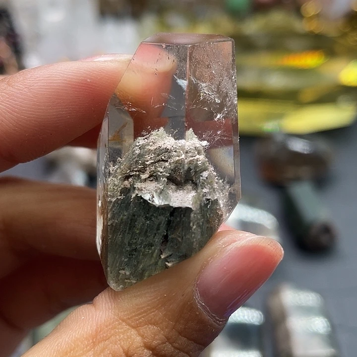 天然水晶未镶嵌水晶青*瓷