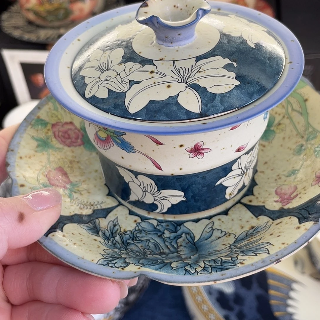 陶景德陶瓷盖碗茶具