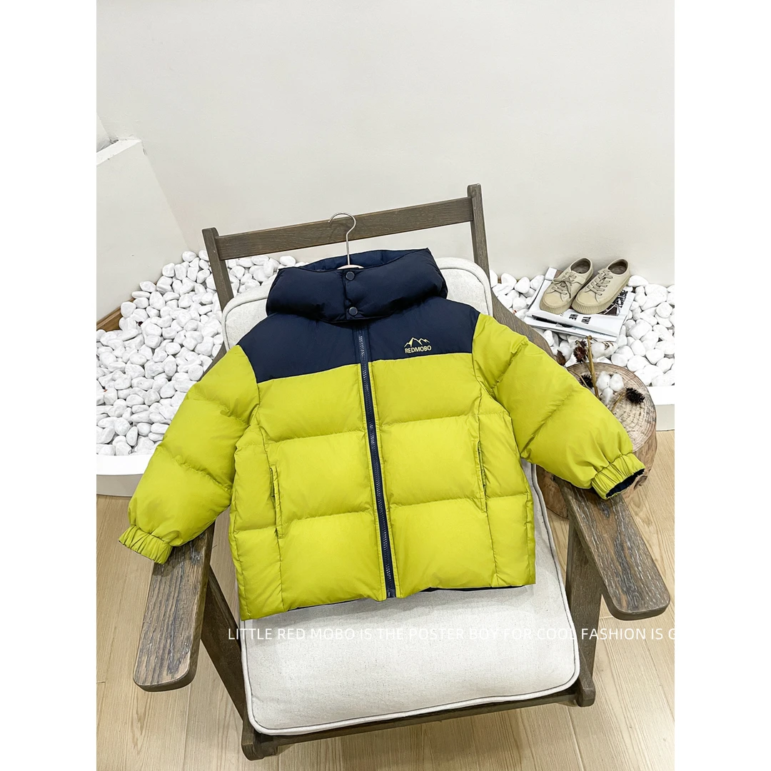 【现现】童装男中大儿童90白鸭两面穿羽绒服2025冬装外套MMY841415