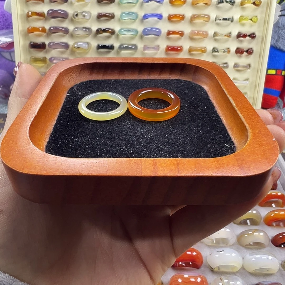 s***r玛瑙/玉髓未镶嵌戒指A14不退换16.9港14两只