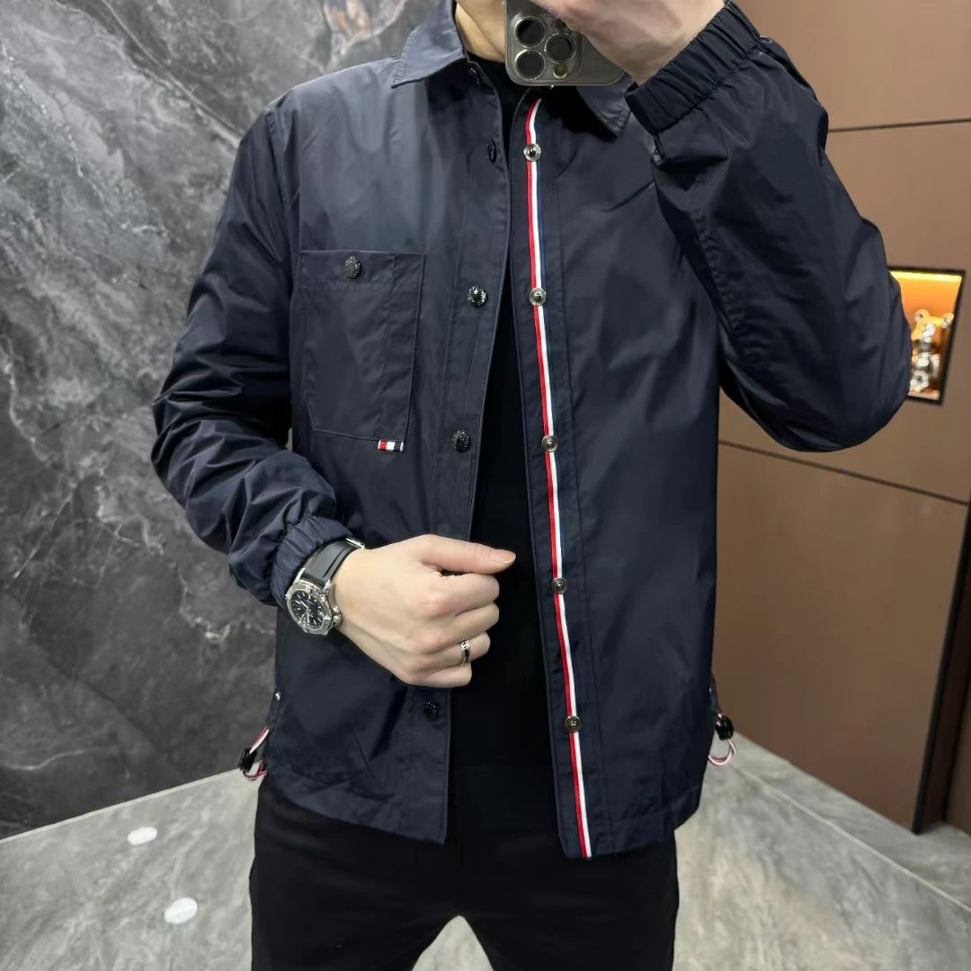 男士夹克春秋季新款时尚高品质外套男商务休闲潮流百搭翻领上衣