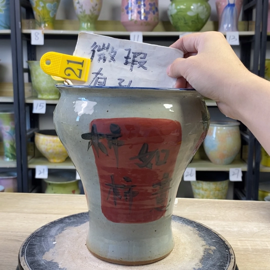 景德镇手工手绘陶瓷花盆