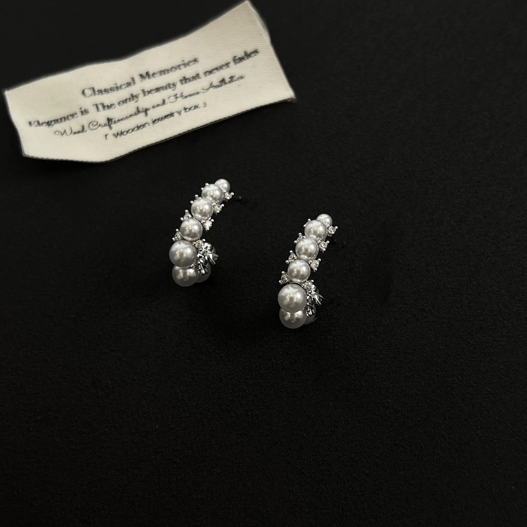 铜合金锆石耳饰 【轻奢珠珠满镶】耳环761