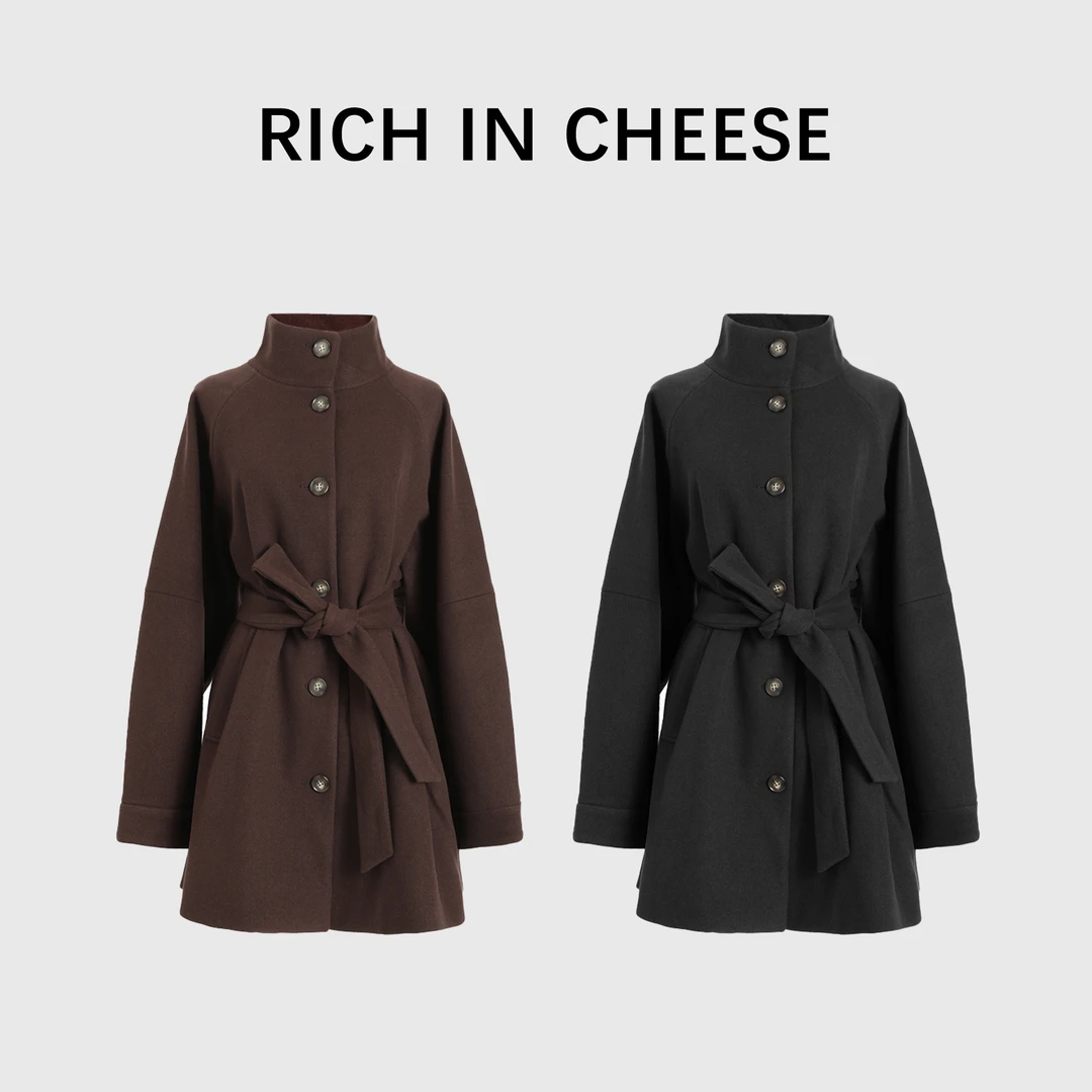 RICHINCHEESE 丘比特情书 韩版休闲百搭气质秋冬短款大衣