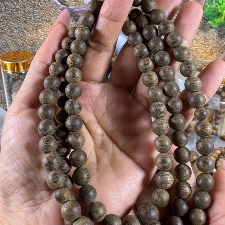 老***厂沉香手串纹莱老料