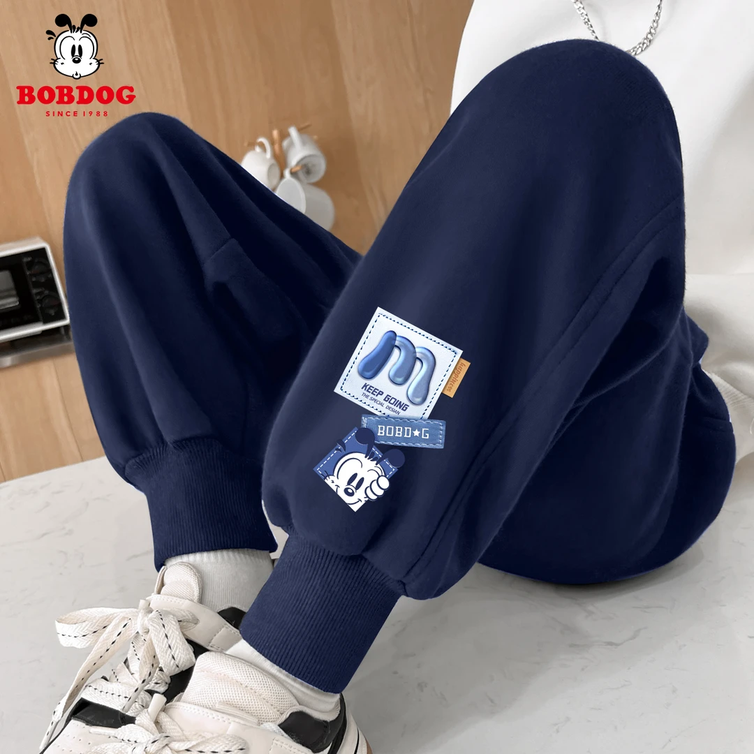 巴布豆卡乐男童秋季裤子2025新款男孩秋款长裤休闲宽松儿童运动裤