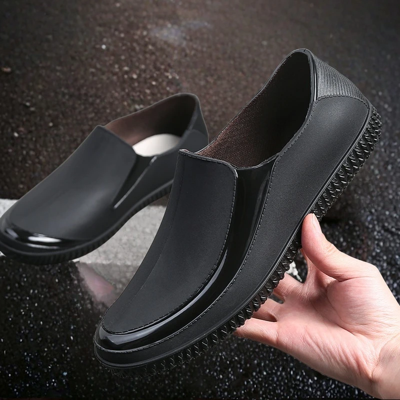 夏低帮雨鞋男厨师防水鞋防油胶鞋休闲轻便雨靴软底防滑耐磨钓鱼鞋