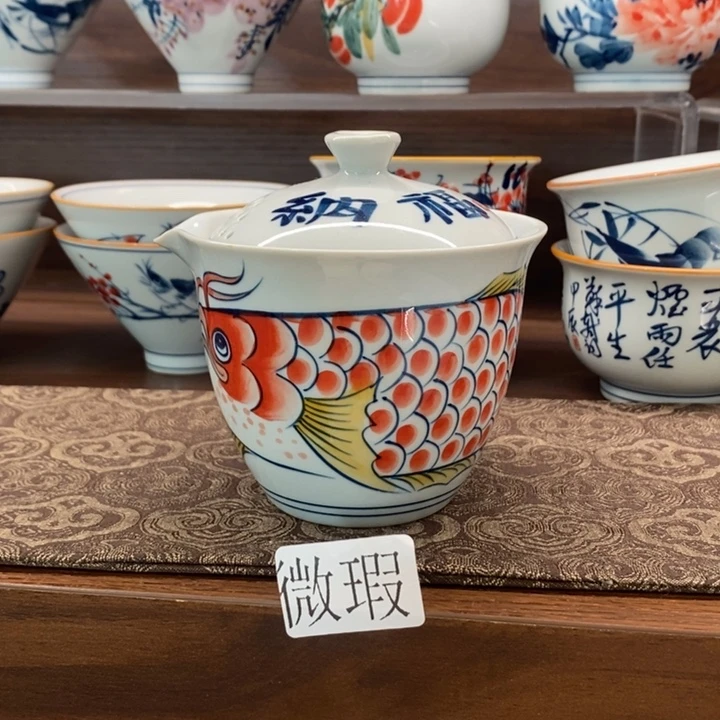 釉下老陶泥手工绘制