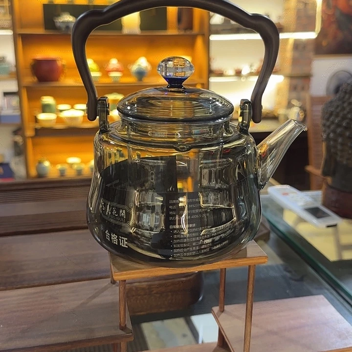 提梁烟灰色煮茶壶