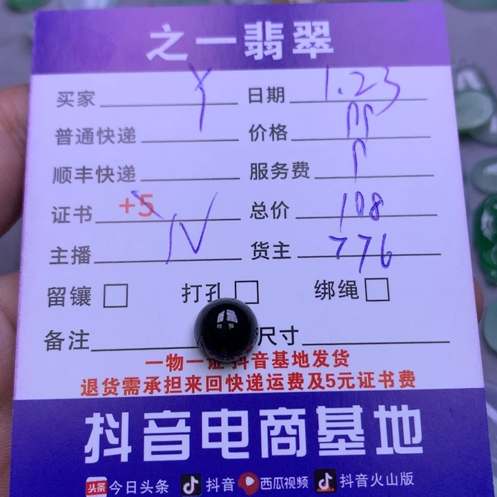 翡翠颈饰未镶嵌Y****炯