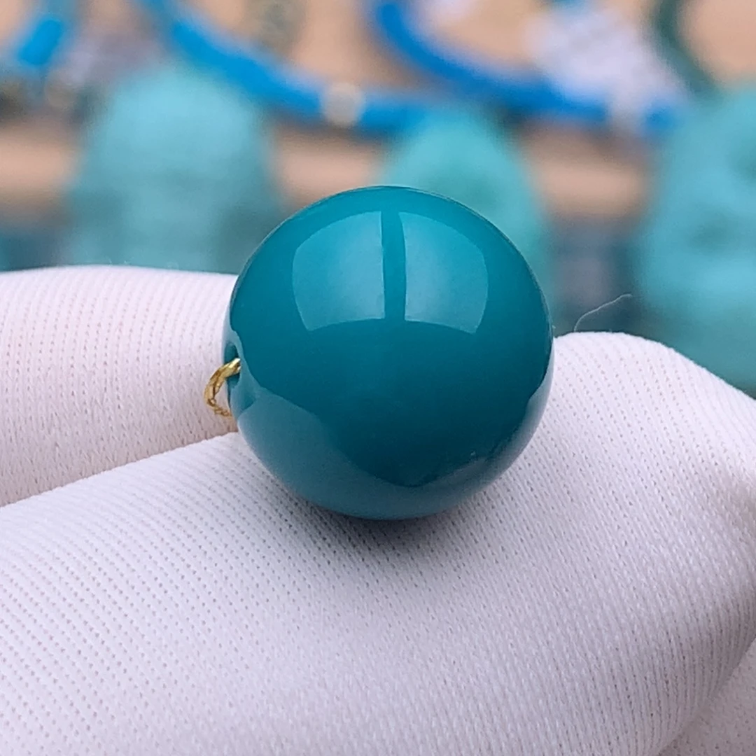 绿松石未镶嵌珠宝奇石12.6mm