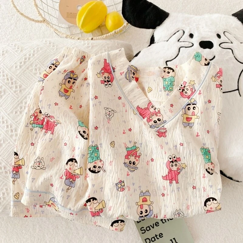 睡衣女夏季云朵棉短袖短裤2025新款少女V领夏天可外穿家居服套装