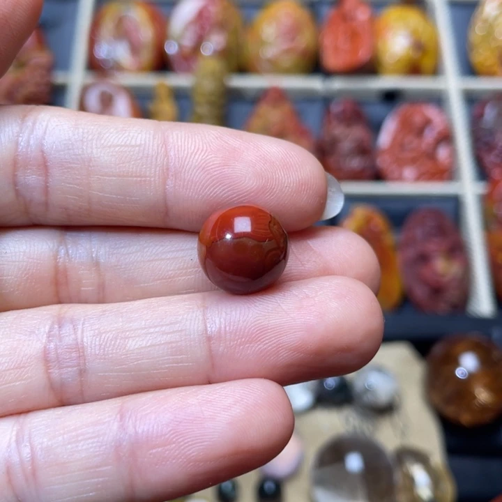 玛瑙/玉髓战国红单珠未镶嵌哎*呵